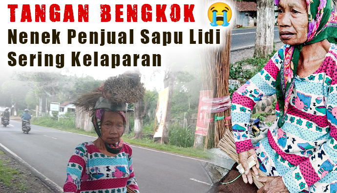 Keliling 7 KM Nenek Difabel Ini Jualan Sapu Lidi Demi Bertahan Hidup