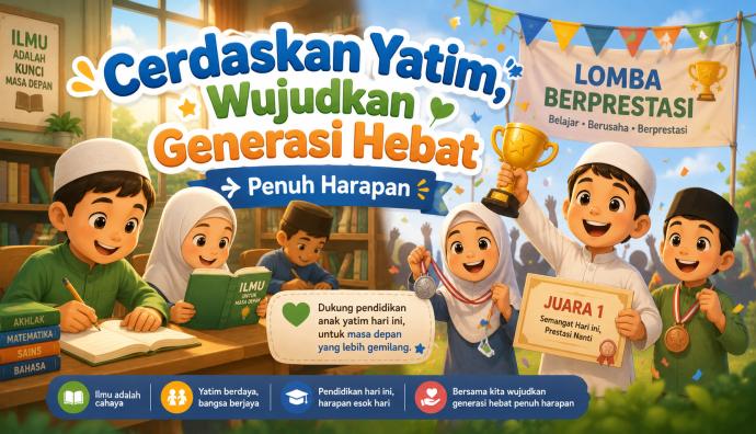 Cerdaskan Yatim, Wujudkan Generasi Hebat Penuh Harapan